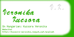 veronika kucsora business card